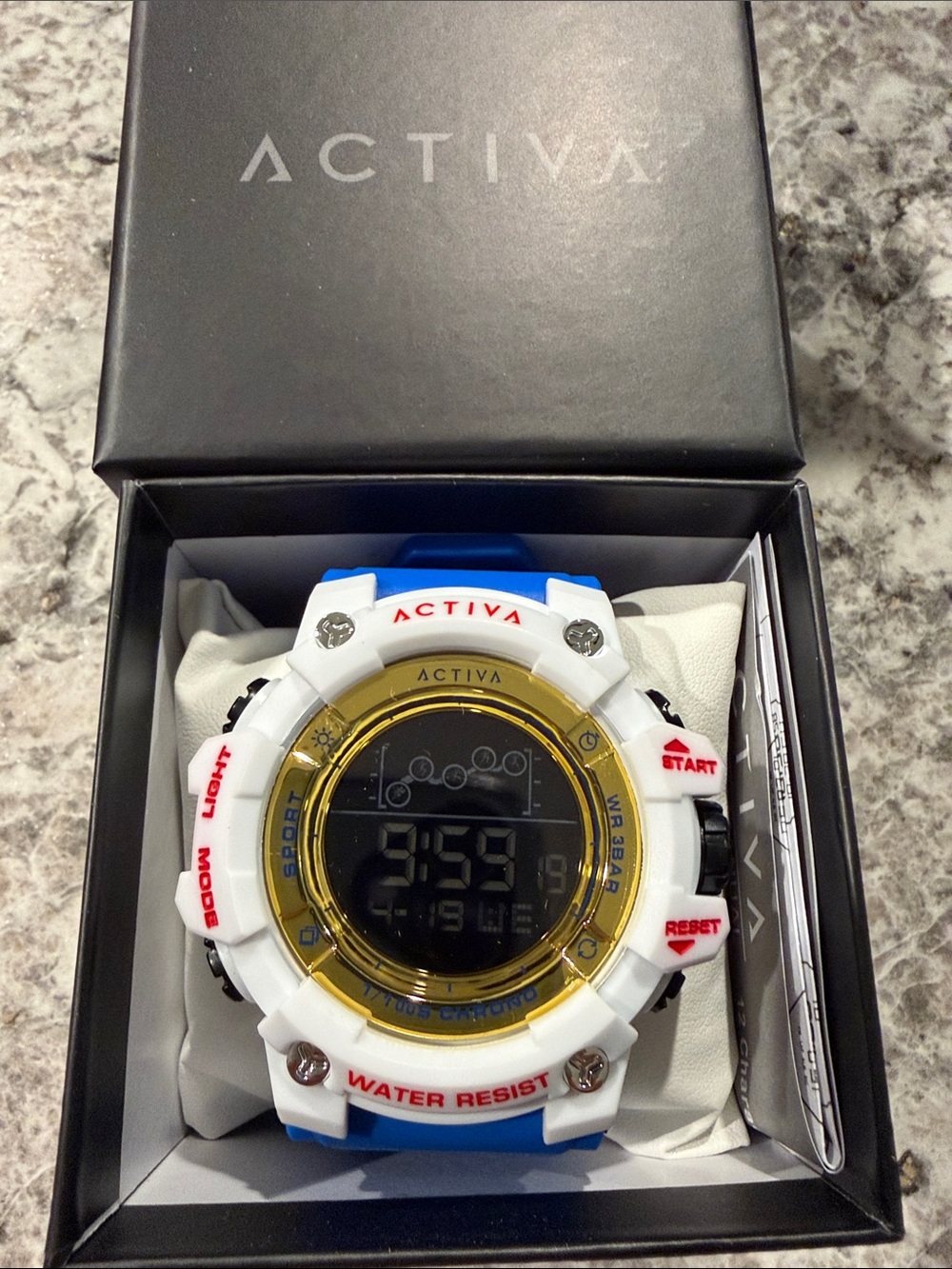 Activa X Invicta ACW8082-013 digital unisex watch 50 mm Blue White